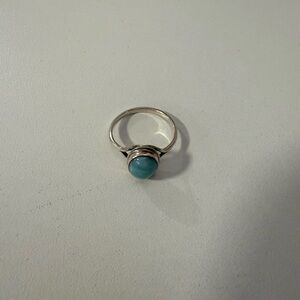 Silver Ring with Blue Stone